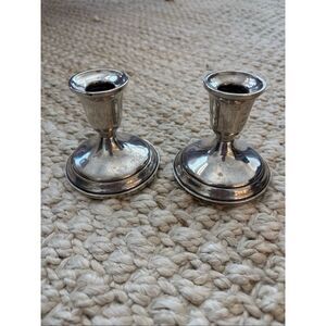 Set of Two (2) Towle Sterling Silver Weighted Candlestick Holders